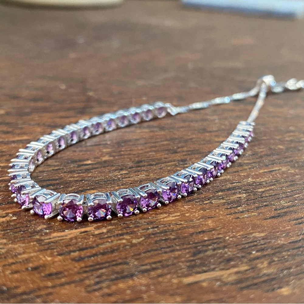 Sterling Silver Amethyst Tennis Bracelet by Ross-Simons